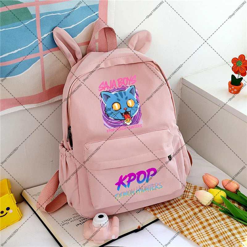 KPop Demon Hunteres Students Backpacks Cartoon Anime Graphic Print Backpack Boys Girls Fashion Schoolbag Back To School Gifts