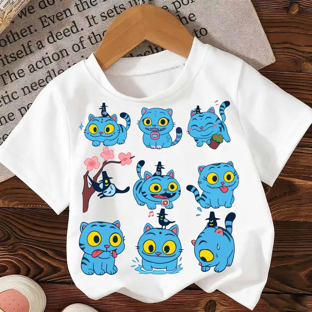 Kpop Demon Hunters Cartoon Tee Shirt Harajuku Cool Kids T-shirts Cotton Summer Tops Saja Boys Outfits Gift Baby Girl Boy Clothes
