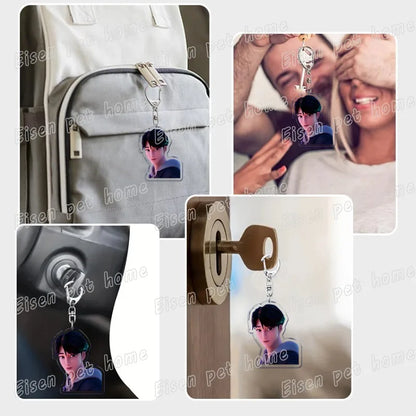 Kpop Demon Hunters Huntrix Saja Boys Keychain Llavero Accessories Bag Rumi Zoey Jinu Ramen Keychains Keyrings Jewelry Fans Gift