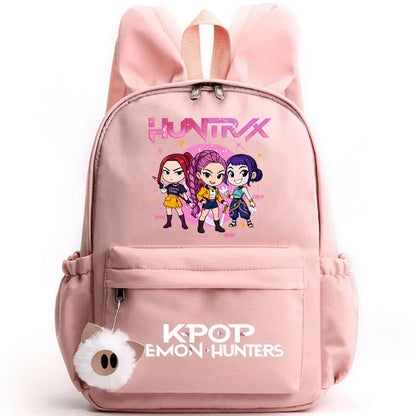 KPop Demon Hunter Backpack for Girls Boys Children Rucksack Casual School Bags Travel Rabbit Ears Backpacks Mochila gift bags
