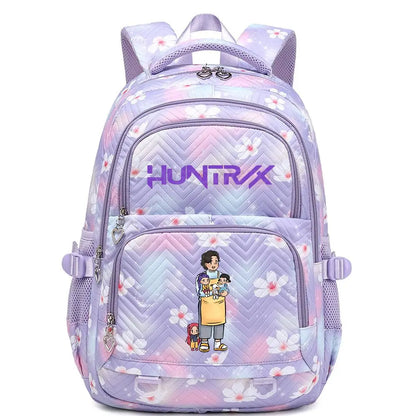 KPop Demon Hunters Backpack Rumi Mira Zoey HUNTR/X Saja Boys Print Cartoon School Bag Large Capacity Student Travel Backpacks