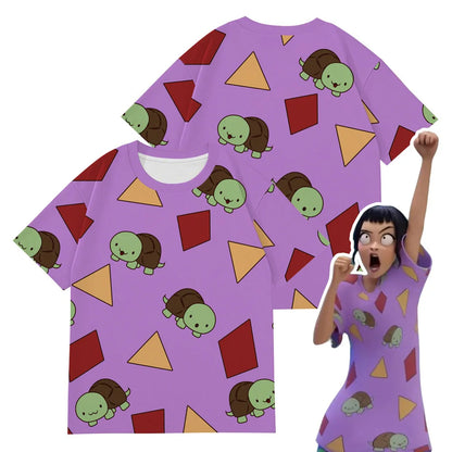 Kids KPop Zoey Demons Hunter Cosplay Purple Pajamas Purple T-shirt Costume Women Girls 2025 Movie Roleplay Halloween Party Suit