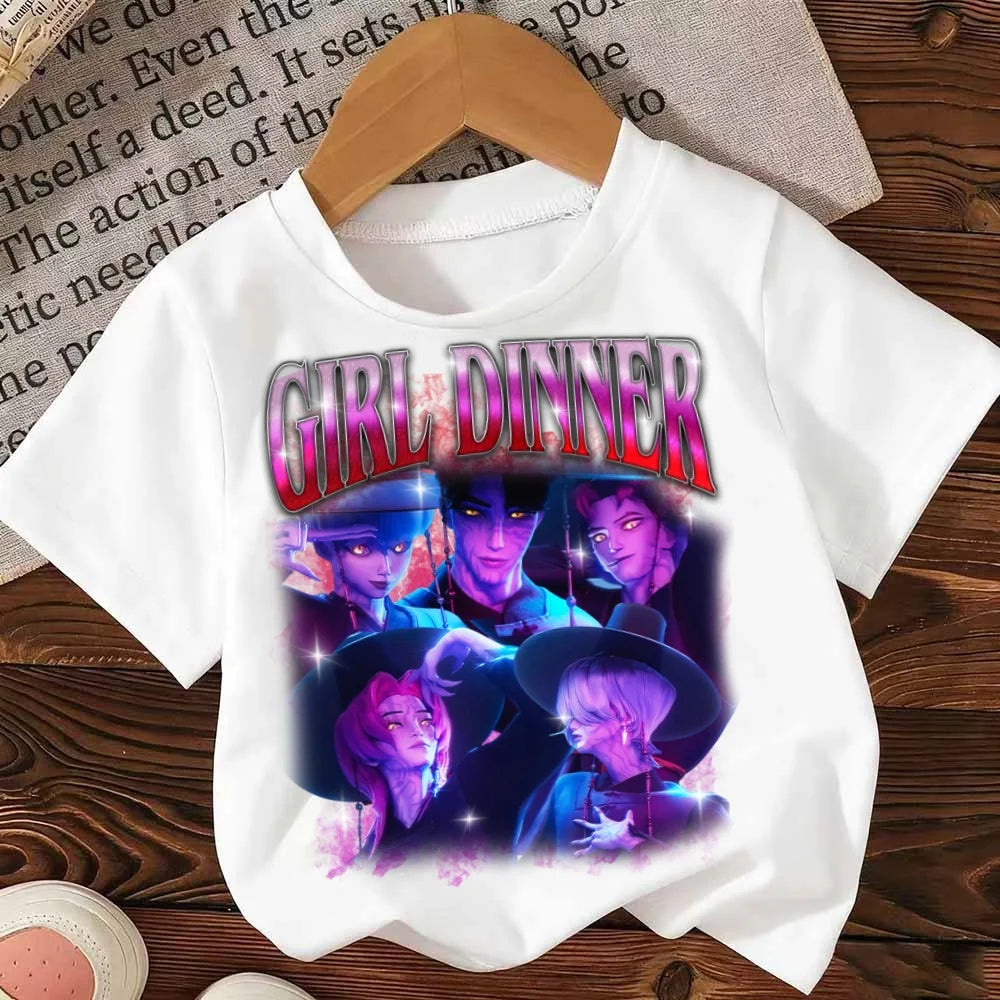 Fashion Movie Kids T-shirt KPop Demon Hunters Funny Gift for Fans Tshirt K-Pop Demon Hunters Clothes Cool Girls Tee Top