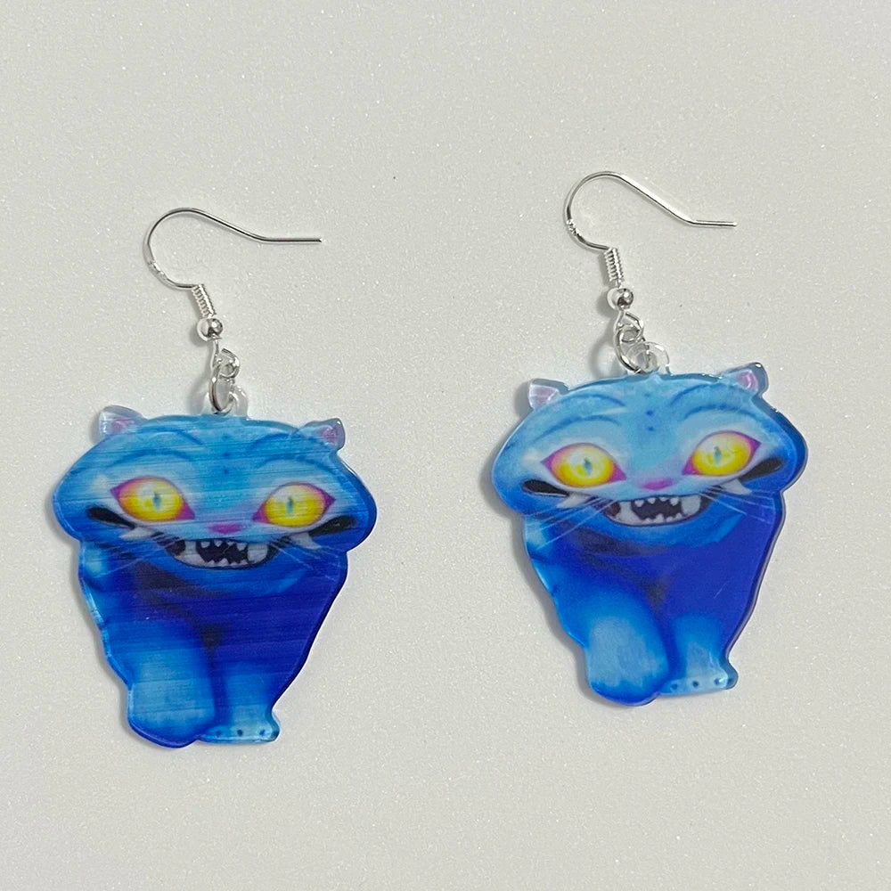 Kpop Demon Hunters Rumi Zoey Mira Derpy Tiger Acrylic Earrings Cartoon Design Women's Party Cosplay Jewelry Gift