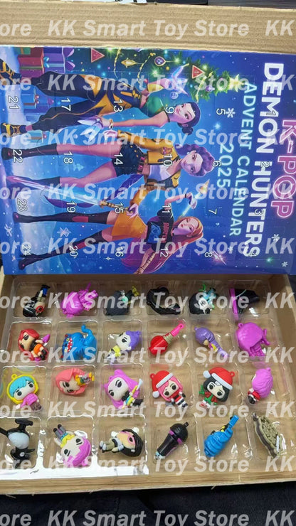 In stock Christmas Kpop Demon Hunting 24pc Advent Calendar Surprise Blind Box K pop Dolls Halloween Boxes Figure Gifts Kids Toys