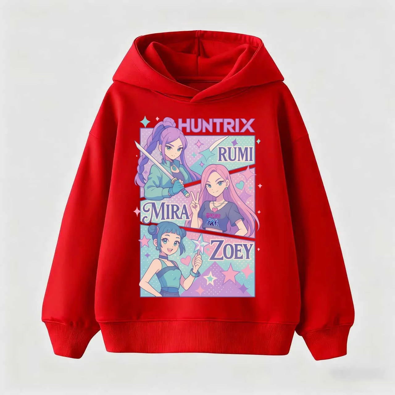 KPop Demon Hunters Hoodies Baby Girl Boy Clothes Fashion Casual Hooded Sweatshirts K-Pop Demon Hunters Pullover Kids Outfits Gif