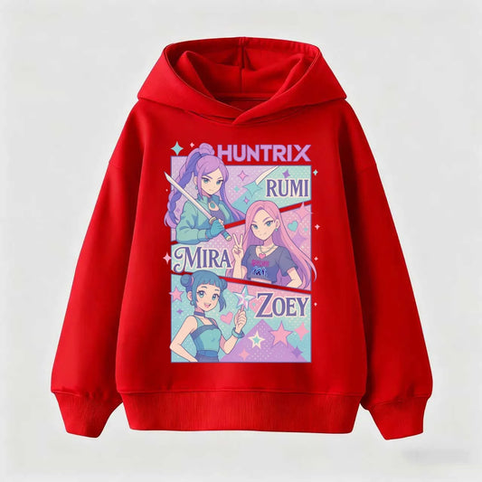 KPop Demon Hunters Hoodies Baby Girl Boy Clothes Fashion Casual Hooded Sweatshirts K-Pop Demon Hunters Pullover Kids Outfits Gif