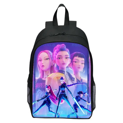 Kpop Demon Hunters Backpack Huntrix K-pop Demon Hunters Rumi Mira Zoey Backpack Pencil Case School Bag Mochila Set Pencilcase