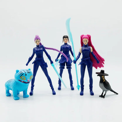 5pcs/Set Kpop Demon Hunters Figure Toy PVC Model Cartoon Gaming Peripherals Desk Decoration Collection Doll For Children Gift