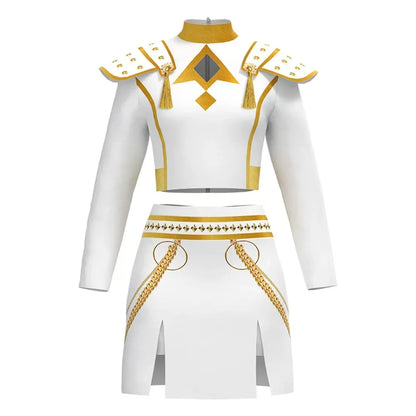 Girls Rumi Zoey Mira Cosplay KPop Demon Hunters Cosplay Costume Children Black Golden Suit Halloween Huntrix Role Playing Outfit