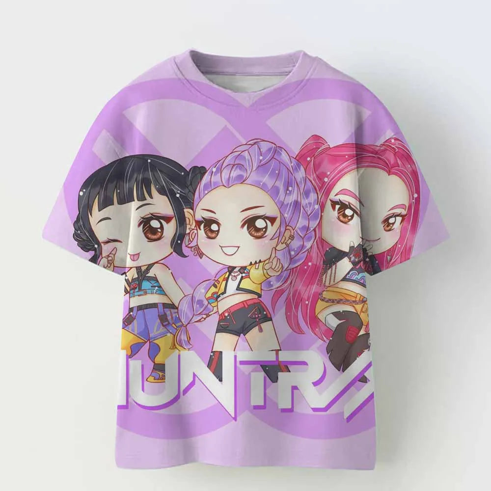 Rumi K-pop Demon Hunters Huntrix 90s T-Shirt Women Novelty Tee Shirt Crew Neck Short Sleeve T Shirt Gift Idea Clothes