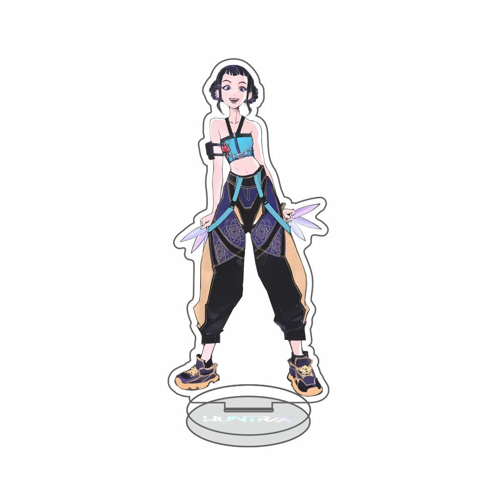 Anime Kpop Demon Hunters Huntrix Saja Boys Acrylic Stand keychains Rumi Zoey Mira Sold My Soul Decorations cosplay Fans Gifts