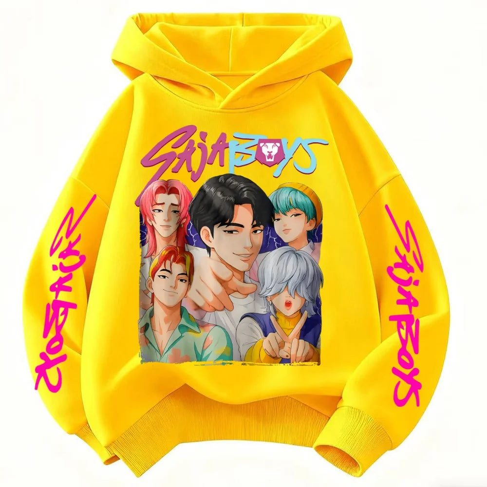 KPop Demon Hunter Huntrix Children's Sweatshirt Autumn New Boys Girls Fashion Street Pullover Children's Clothing