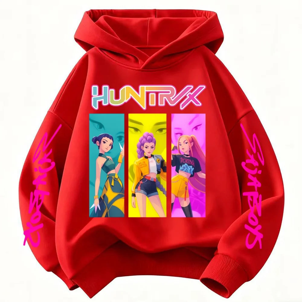 KPop Demon Hunters Saja Boys Clothes Child Girl Boy Fashion Casual Hoodies Girl Outfits Harajuku Street Style Hoodie Sweatshirt