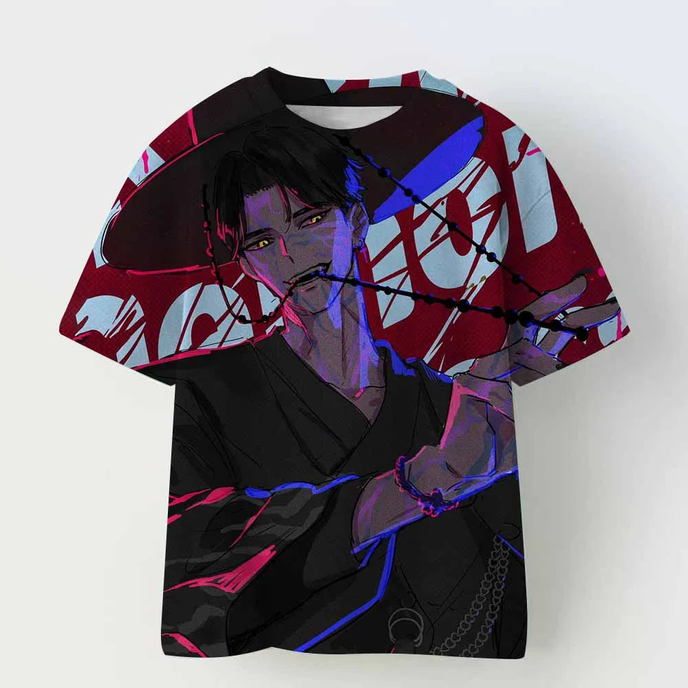 Kpop Demon Hunters Kid Adult Shirt Halloween 3D Mesh Comfortable Sports T-shirt Men's And Women's Extra Large Couple Dress