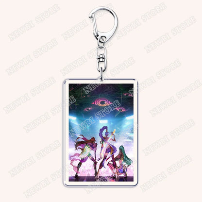 Kpop Demon Girls Huntrix Saja Boys Keychains for Accessories Bag Marcus Rumi Zoey Jinu Ramen Ramyeon Keyring Jewelry Fans Gift