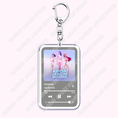 Trending Kpop Demon Hunters Keychains for Women Accessories Bag Huntrix Saja Boys Rumi Zoey Jinu Music Keying Jewelry Fans Gifts
