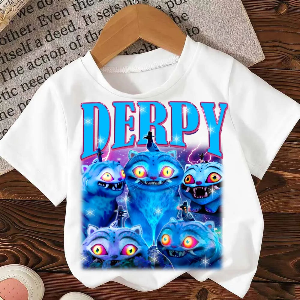 Kpop Demon Hunters Cartoon Tee Shirt Harajuku Cool Kids T-shirts Cotton Summer Tops Saja Boys Outfits Gift Baby Girl Boy Clothes