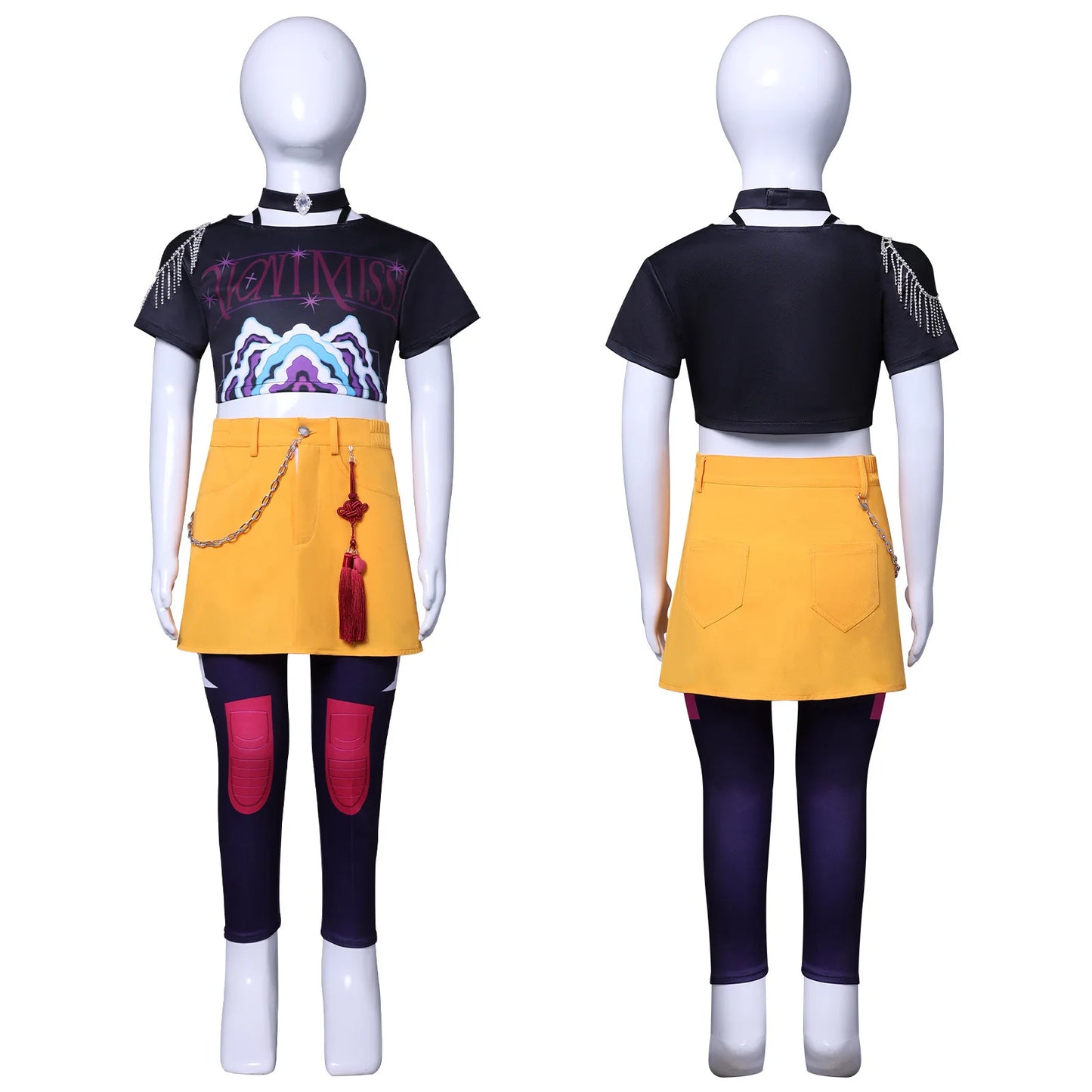 Kids Rumi Kpop Demon Hunter Cosplay Zoey Cosplay Costume Kids Demon Hunter Mira Cosplay Children Christmas Halloween Clothes