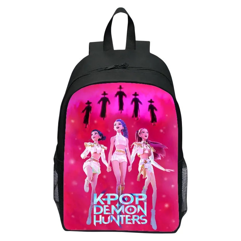 Kpop Demon Hunters Backpack Huntrix K-pop Demon Hunters Rumi Mira Zoey Backpack Pencil Case School Bag Mochila Set Pencilcase