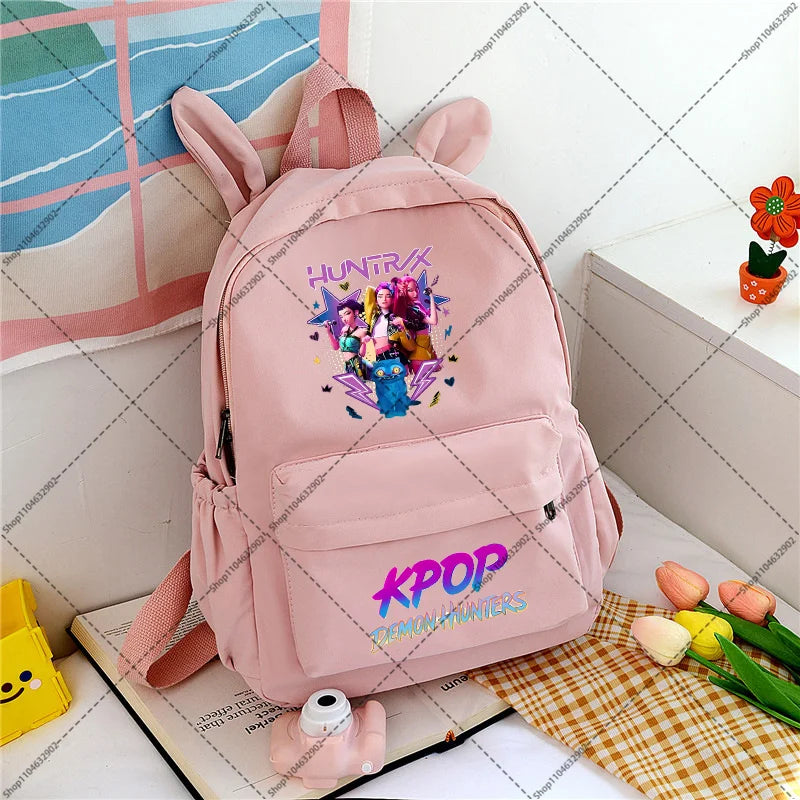 KPop Demon Hunteres Students Backpacks Cartoon Anime Graphic Print Backpack Boys Girls Fashion Schoolbag Back To School Gifts