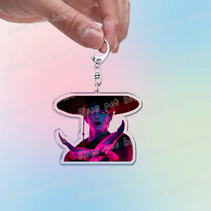 Kpop Demon Hunters Huntrix Saja Boys Keychain Llavero Accessories Bag Rumi Zoey Jinu Ramen Keychains Keyrings Jewelry Fans Gift