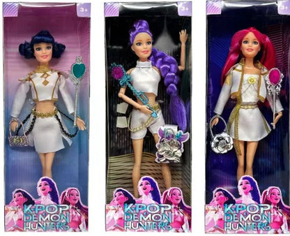 Anime Doll Toys Kpop Demon Hunters Action Figure Toy Rumi Mira Zoey Beautiful Princess Baby Girl Dolls Plastic DIY Toy for Girls