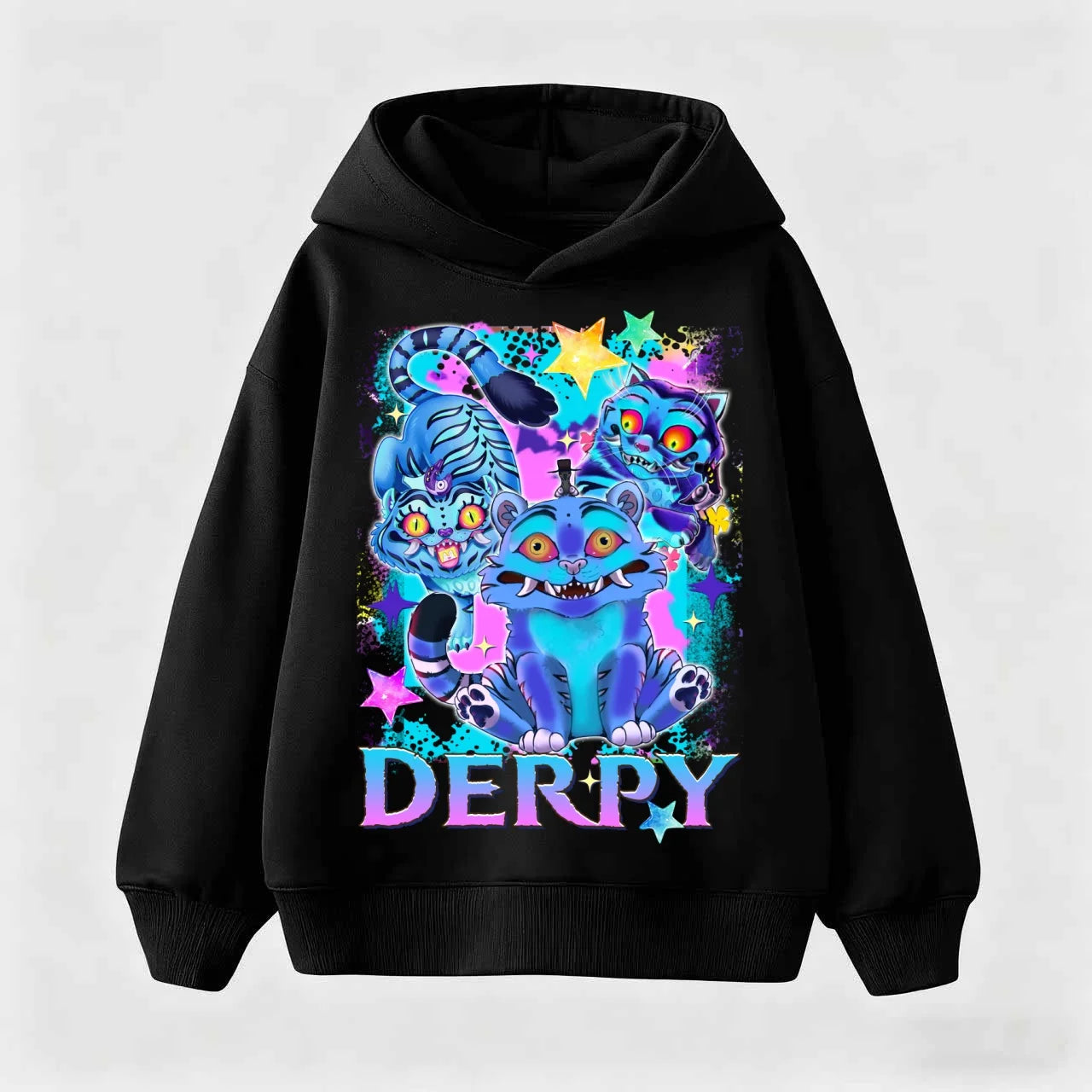 Fashion KPop Demon Hunter Rumi Derpy Cartoon Girls Boy Hooded Sweatshirt Warm Children's Korean Wave Casual Tops Casual Clothing