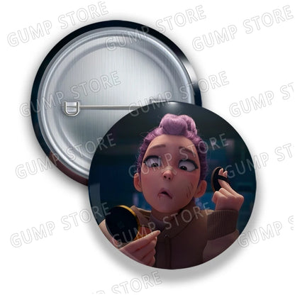 Kpop Demon Hunters Badges for Jewelry Accessories Bag Decor Huntrix Saja Boys Rumi Zoey Jinu Tinplate Button Brooch Pins Gifts