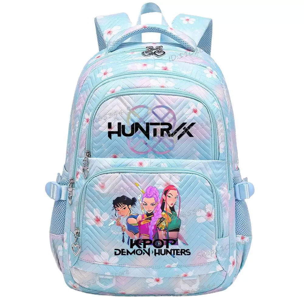 Kpop Demon Hunters Backpack Cartoon Rumi Mira Zoey HUNTR/X Saja Boys Print Schoolbag Large Capacity Student School Bas for Girls