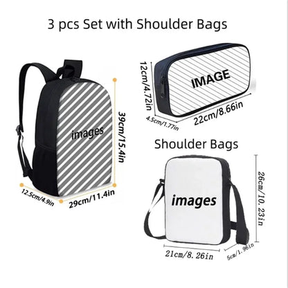 Cartoon  KPop Demon Hunters Child School Backpack With Shoulder Bag Pencil Bag For Kindergarten,Light Weight Child Bags