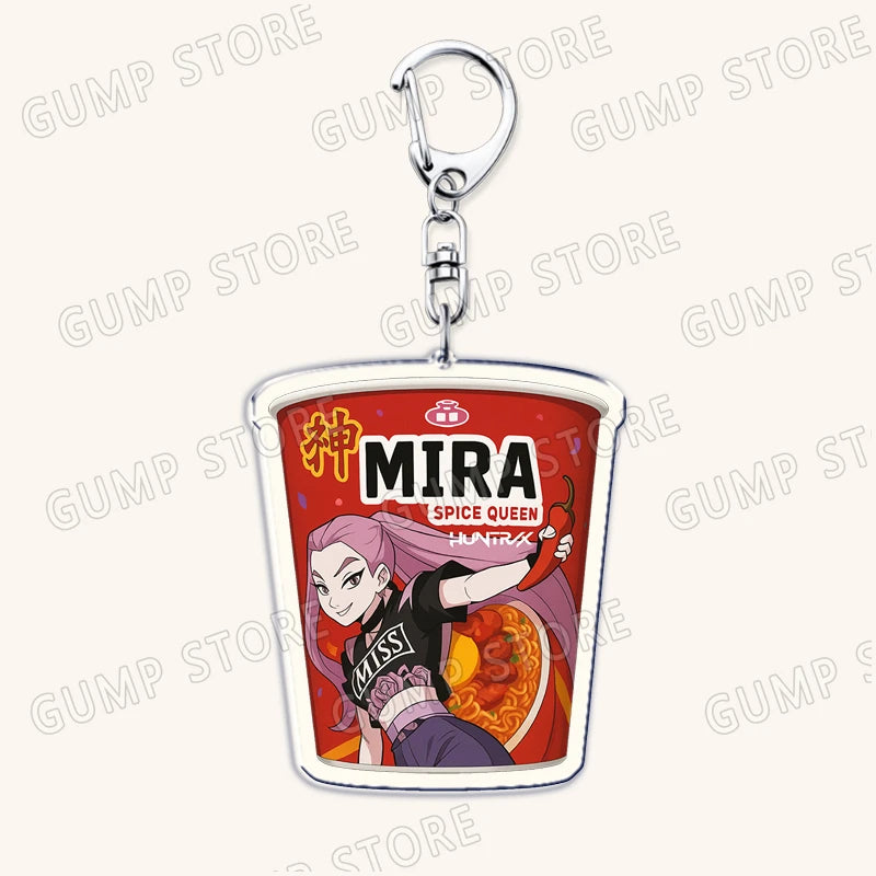 Hot Kpop Demon Hunters Huntrix Saja Boys Keychains for Accessories Jewelry Rumi Zoey Jinu Mira Sold My Soul Keyrings Fans Gifts