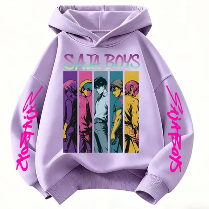 Y2K KPop Demon Hunters Hoodies Teenage Girls Boys Rumi KPop Demon Hunters Hoody Autumn Casual Long Sleeve Children's Clothing