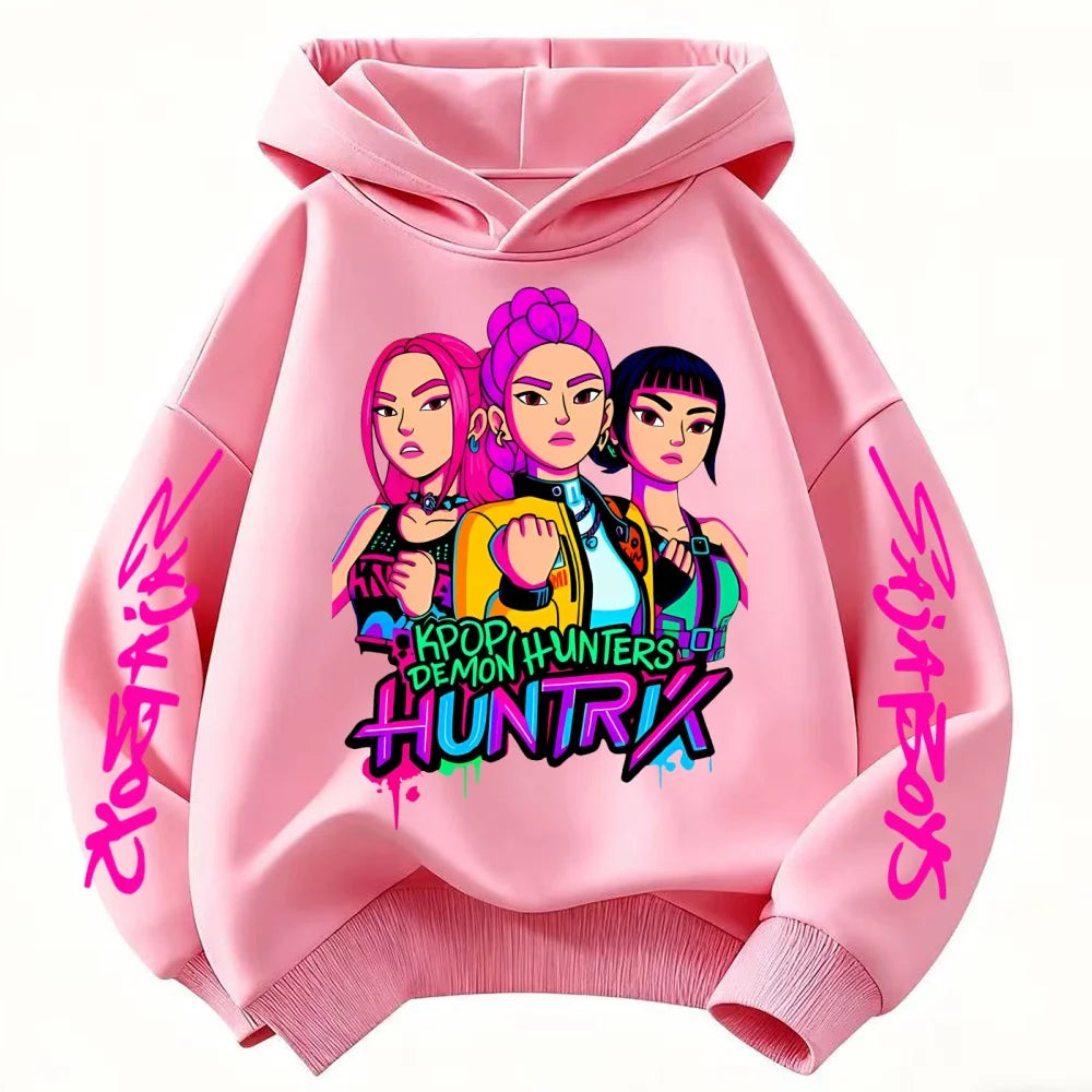 The Perfect Gift! Amazing K-POP: Demon Hunters Kids Hoodie. Soft, Cozy & Featured with Cool Cartoons for Boys and Girls.