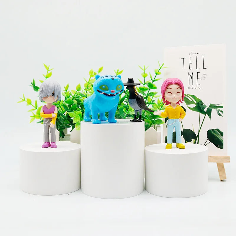 10pcs/Set K-pop Demon Hunters Anime Figure Toys PVC Model Derpys Tiger Rumi Mira Zoey Sussy Figurine Doll Fans Christmas Gift