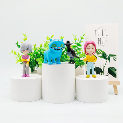 10pcs/Set K-pop Demon Hunters Anime Figure Toys PVC Model Derpys Tiger Rumi Mira Zoey Sussy Figurine Doll Fans Christmas Gift