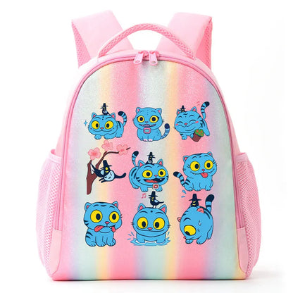 For K-Pop Demon Hunters Student Rainbow Backpack Anime Accessories HUNTR/X Rumi Mira Zoey Schoolbag Children's Birthday Gifts