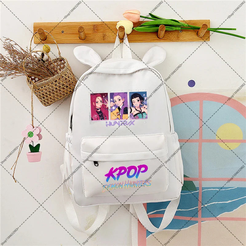 KPop Demon Hunteres Students Backpacks Cartoon Anime Graphic Print Backpack Boys Girls Fashion Schoolbag Back To School Gifts