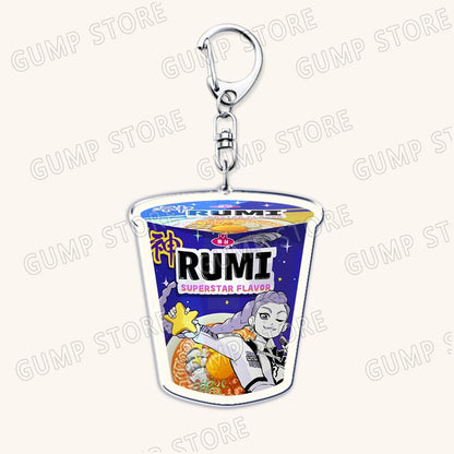 Hot Kpop Demon Hunters Huntrix Saja Boys Keychains for Accessories Jewelry Rumi Zoey Jinu Mira Sold My Soul Keyrings Fans Gifts