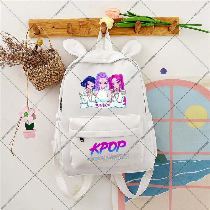 KPop Demon Hunteres Students Backpacks Cartoon Anime Graphic Print Backpack Boys Girls Fashion Schoolbag Back To School Gifts