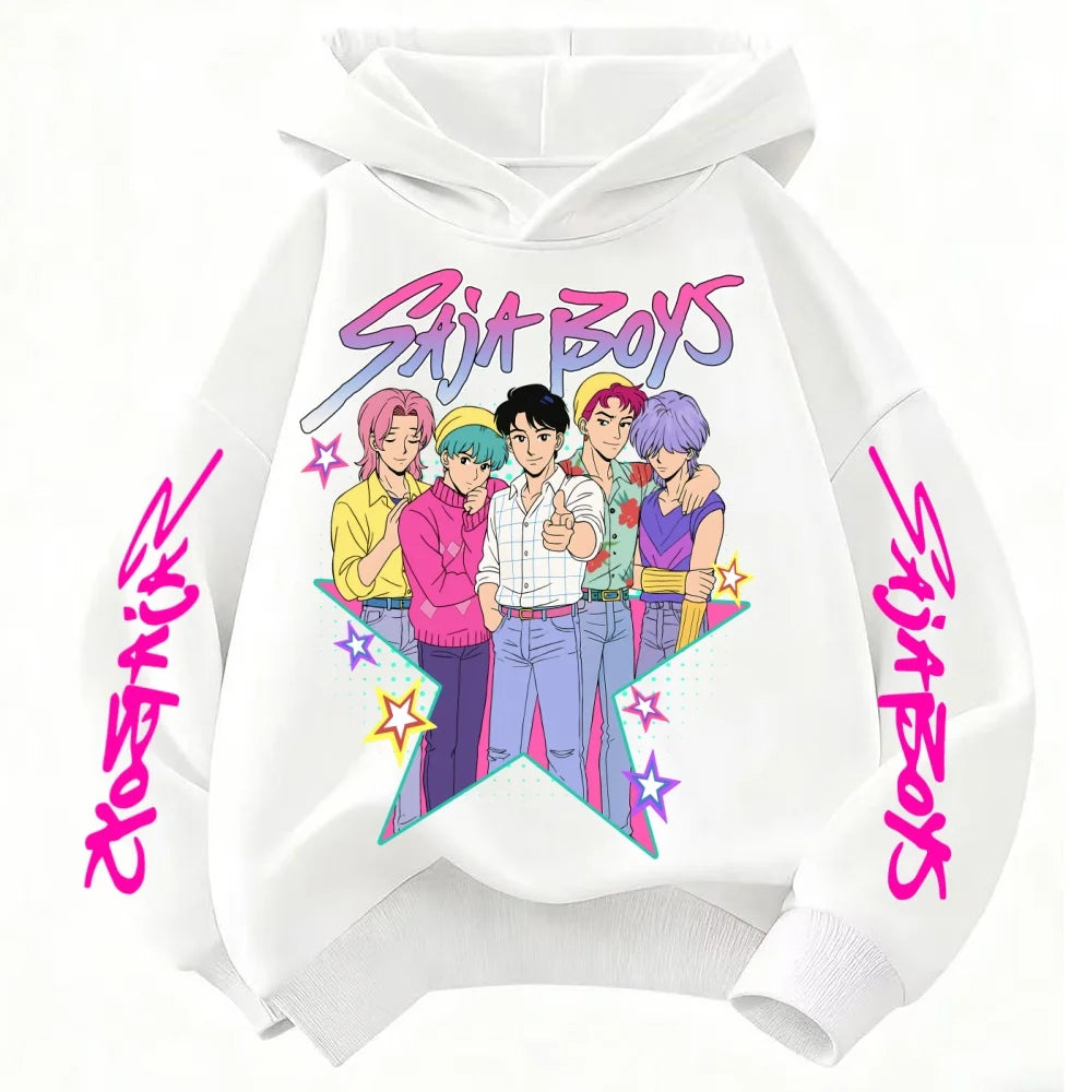 KPop Devil Hunter Printed Children's Cartoon Fashion Autumn Casual Warm Coat Hoodie