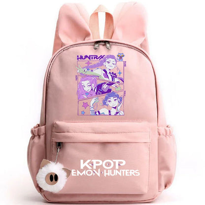 KPop Demon Hunter Backpack for Girls Boys Children Rucksack Casual School Bags Travel Rabbit Ears Backpacks Mochila gift bags