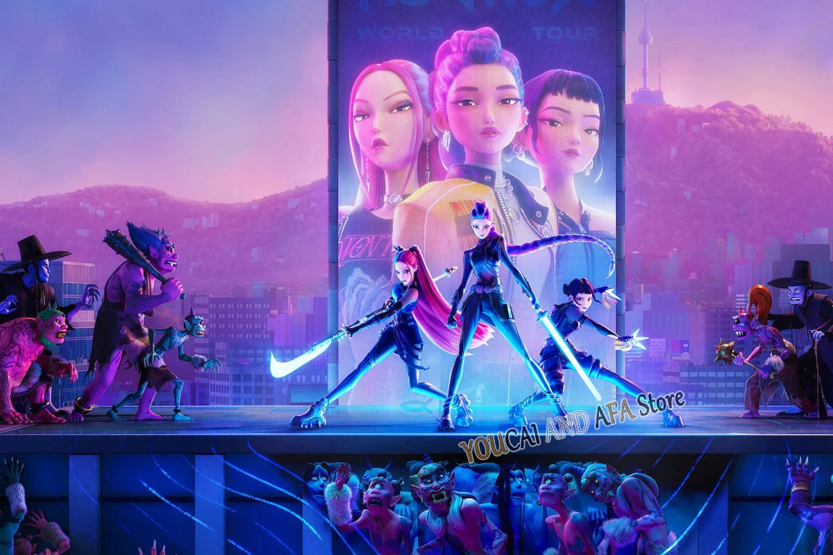 New K-Pop Girls Group Demon Hunters Art Fans Artwork Music Movie Anime Kpop Poster Canvas Painting Wall Pictures Fans Home Decor