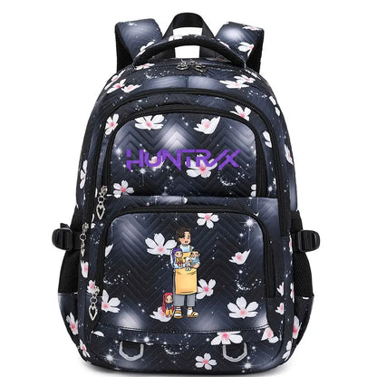 KPop Demon Hunters Backpack Rumi Mira Zoey HUNTR/X Saja Boys Print Cartoon School Bag Large Capacity Student Travel Backpacks