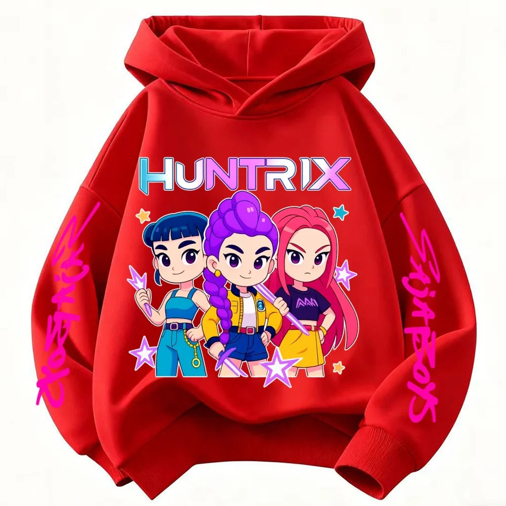 2026 Children Hoodie Popular Movie KPop Demon Hunters Toddler 3-12 Year Coat Boys Girls Tops Spring Leisure Sweatshirr Clothing