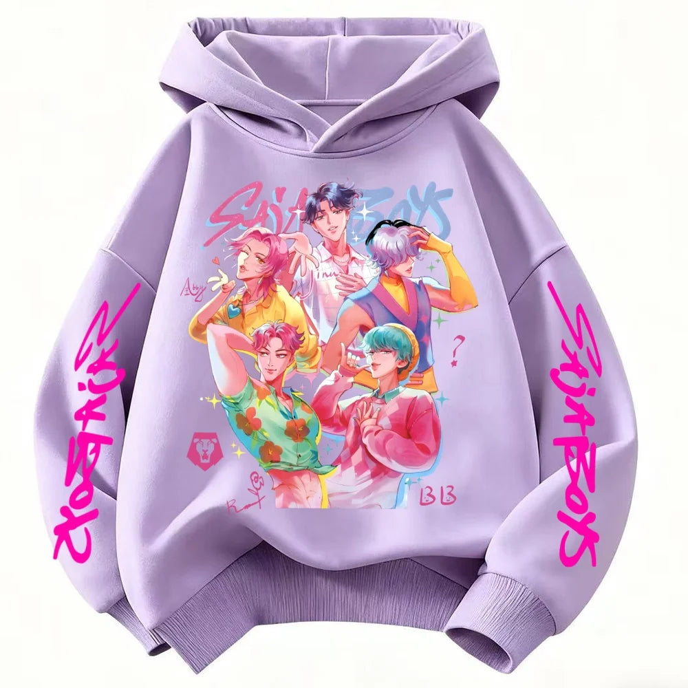Kpop Witch Hunt Children's Clothing, Including Men's and Women's Spring and Autumn Hoodies and Fashionable Sweatshirts