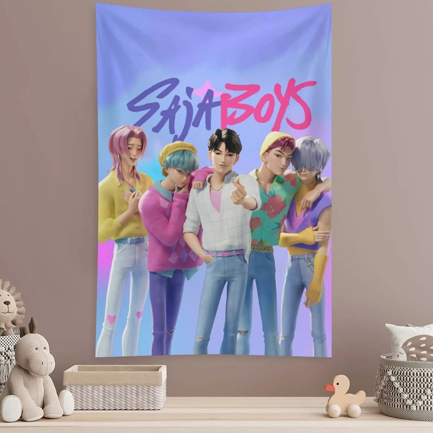 Huntrix KPop Demon Hunters Tapestry Wall Decor, 40''x60'' Tapestry Gift Applicable To Wall Decor Art Tapestry