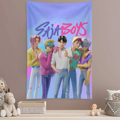 Huntrix KPop Demon Hunters Tapestry Wall Decor, 40''x60'' Tapestry Gift Applicable To Wall Decor Art Tapestry