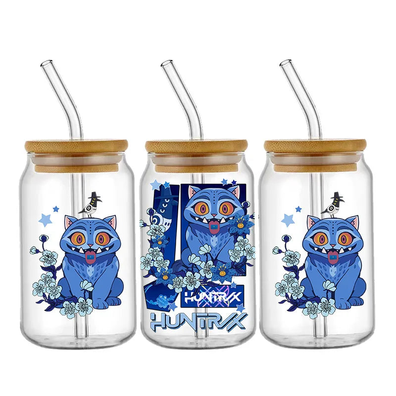 Demon Hunters Movie Kpop Lover Gift Anime Fan UV DTF Stickers Ready To Transfer Cup Wrap Custom DIY Craft For Libbey Can Glass