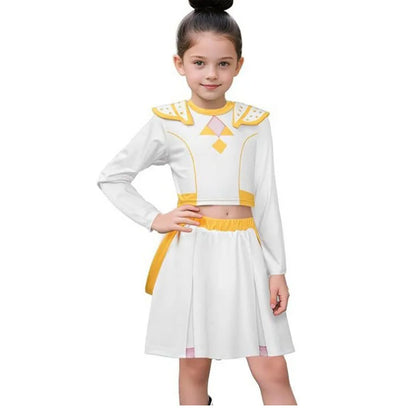 Girls Kpop Zoey Cosplay Costume Halloween Demon Hunters Rumi Mira Cosplay Tops Skirt Clothes Printed Stage Dress Kids Role Play
